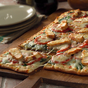 White Chicken Spinach Pizza
