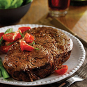Ribeye Steaks with Saut�ed Grape Tomatoes and Brie